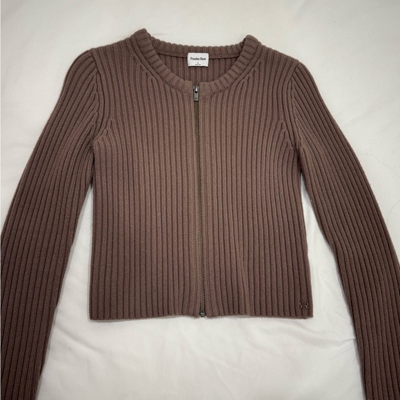 Sunday Best Sweaters - ARITZIA SUNDAY BEST AISHA ZIP KNIT SWEATER
